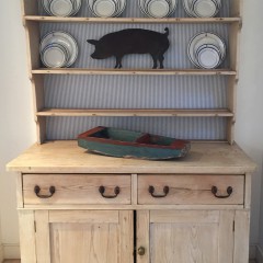 Petite Two-Part Pine Hutch