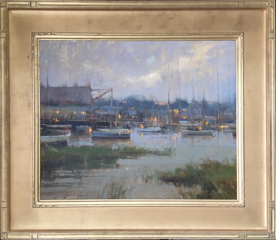 Michael J. Lynch Michael J. Lynch Oil on Board "Nantucket Rain