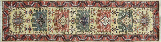 Hand Woven Antiqued Wool Karaje Carpet Runner