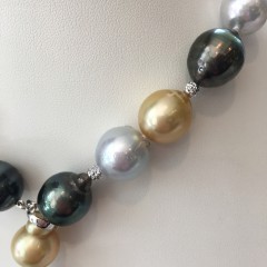 12mm – 14.2mm South Sea and Tahitian Baroque Pearl Lariat Necklace