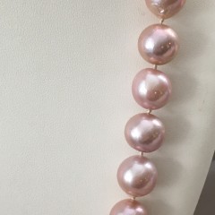 12mm-15mm Pink Cultured Pearl Necklace