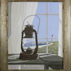 James H. Cromartie Oil on Canvas “Great Point Through a Window”