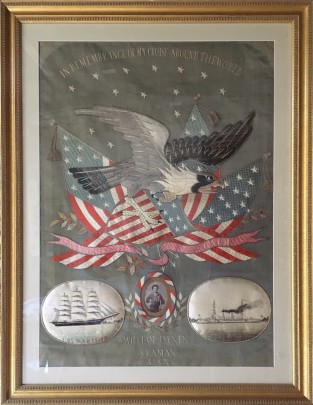 American Patriotic Silk Embroidery