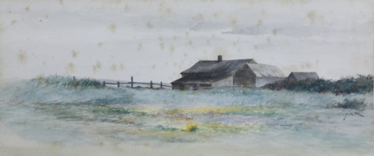 Jane Brewster Reid Watercolor on Paper “House on the Moors”