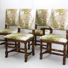 Set of Eight Upholstered Dining Chairs