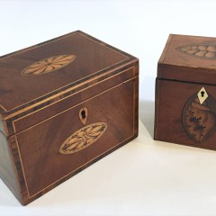 Two 19th Century English Inlaid Tea Caddies