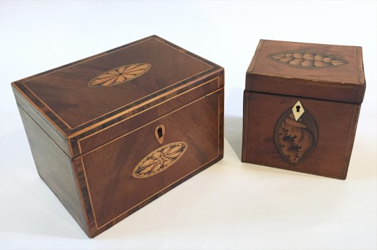 Two 19th Century English Inlaid Tea Caddies