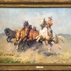 Jean Viski Oil on Canvas “Wild Horses”