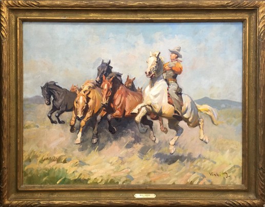 Jean Viski Oil on Canvas “Wild Horses”