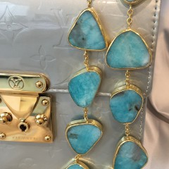 Amazonite and Sterling Silver Vermeil Necklace