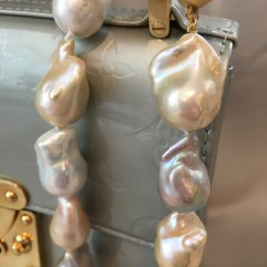 Fine 16mm – 20mm Multi-Color Cultured Fresh Water Baroque Pearl Necklace