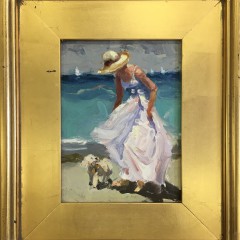 Oil on Artist’s Board “Woman at the Seashore”