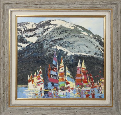 Paul Blaine Henrie Oil on Canvas “Cats at Copper Mountain”