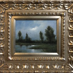 William R. Davis Oil on Panel “Indigo Marsh”