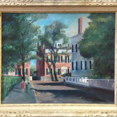 William Pettit Oil on Canvas “Pleasant Street – Nantucket,”