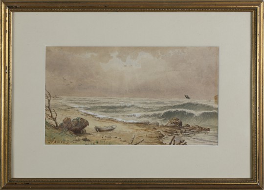 W. C. Rymer Watercolor on Paper “Coastal View”