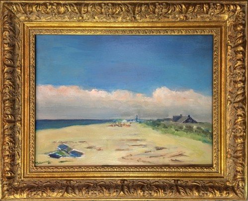 Peter Layne Arguimbau Oil on Board “South Shore Beach Scene”