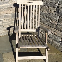 Pair of Folding Teak Armchairs