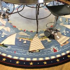 Claire Murry Large Hooked Sailboat Rug
