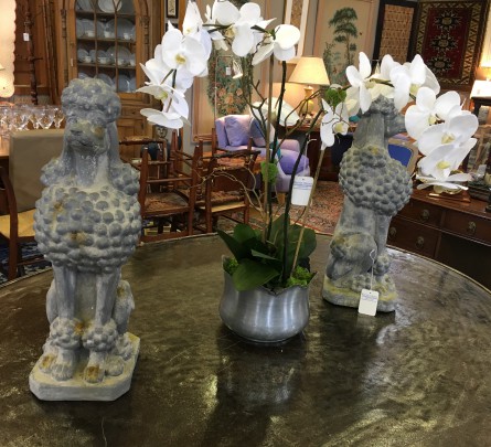 Pair of Decorative Composition Poodle Figures