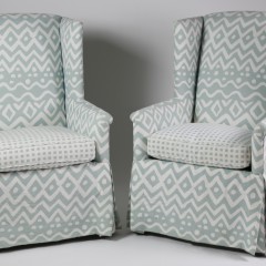 Pair of Summer Hill Ltd. Upholstered Wing Chairs