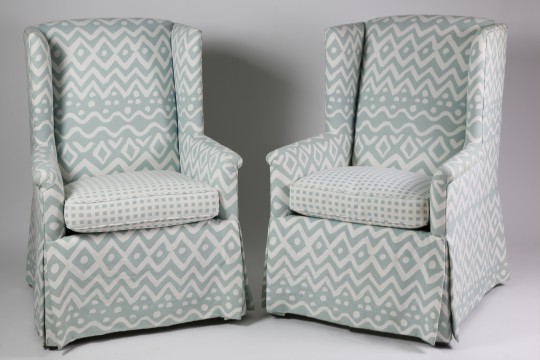 Pair of Summer Hill Ltd. Upholstered Wing Chairs