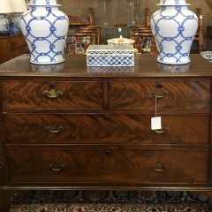 Pair of Blue and White “Lover’s Lock” Temple Jars