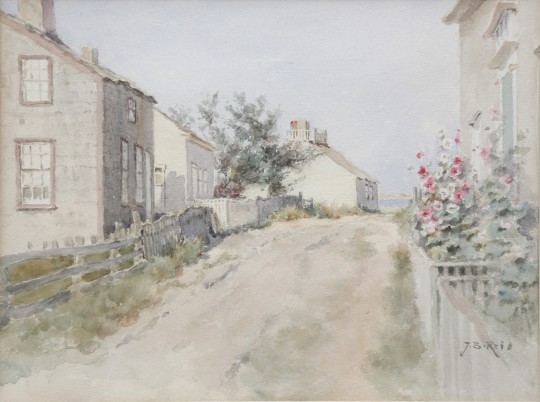 Jane Brewster Reid Watercolor on Paper “Nantucket Lane”