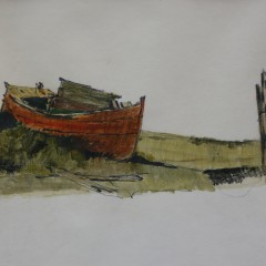 Roy Bailey Mixed Media on Paper “Lone Dory”