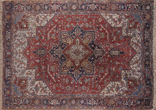 Hand Woven Wool Heriz Carpet