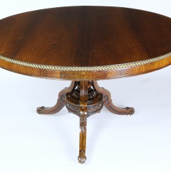 19th Century English Rosewood Round Tilt Top Table