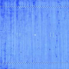 Hand Woven Denim Blue Art Silk Modern Gabbeh Carpet