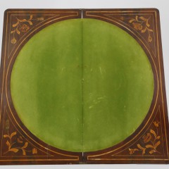 19th Century Marquetry Square Folding Top Game Table