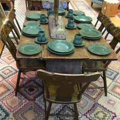 Green Pottery Dinner Service