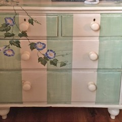 Paint Decorated Two Over Two Drawer Pine Chest