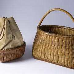 José Formoso Reyes Drawstring Nantucket Basket and José & Betty Reyes Letter Basket