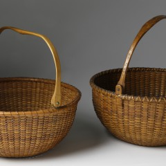 Two Round Swing Handle Nantucket Baskets