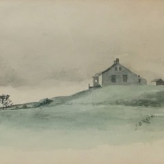 Jane Brewster Reid Watercolor on Paper “Bloomingdale, ‘Sconset Golf Links”