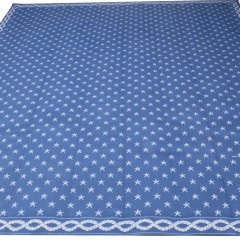 Stark Blue and White Star & Rope Boarder Carpet