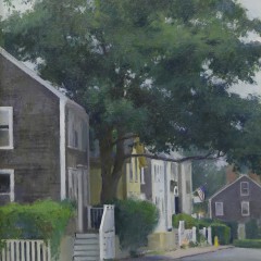 Gary D. Hoffmann Oil on Canvas “Nantucket Street Scene”