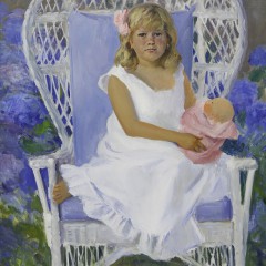 Gary D. Hoffmann Oil on Canvas “Young Girl and Her Doll”