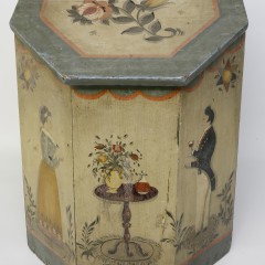 Ralph Eugene Cahoon Decorated Antique Wood Tea Canister