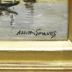 Abbott Fuller Graves Oil on Panel “Boating on the Pond”