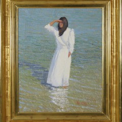 Thomas R. Dunlay Oil on Canvas “Early Morning at the Seaside”