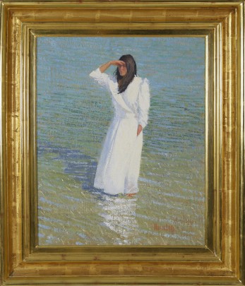 Thomas R. Dunlay Oil on Canvas “Early Morning at the Seaside”