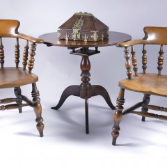 Armchairs, Tripod Table & Box_8866 2