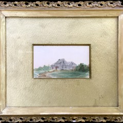 Nantucket Watercolor on Paper “House of John Swain at Polpis, Nantucket”