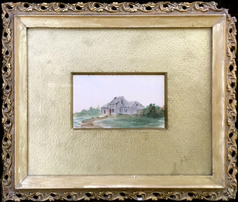 Nantucket Watercolor on Paper “House of John Swain at Polpis, Nantucket”