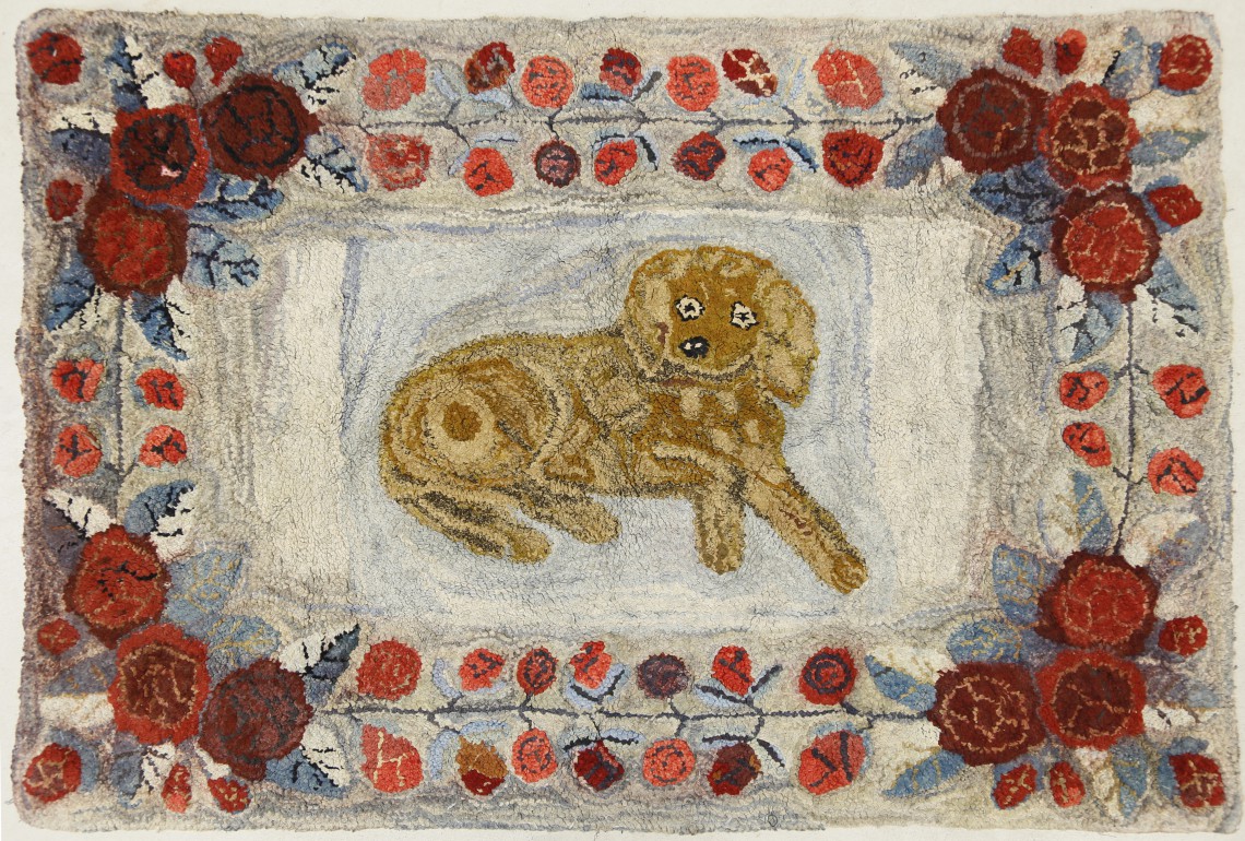 19th-c.-dog-hooked-rug-