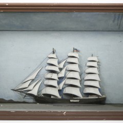 19th Century Carved and Painted Maritime Shadowbox